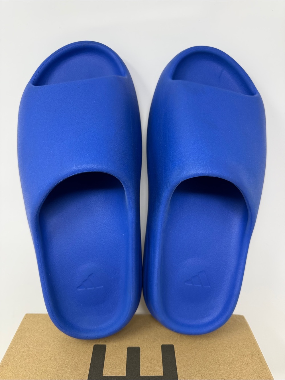 adidas Yeezy Slide Blue Sandals Men's Size 11 Comfort Slip On Casual
